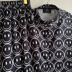 LaLa satin playsuits , size S/ tops and pants SETS.